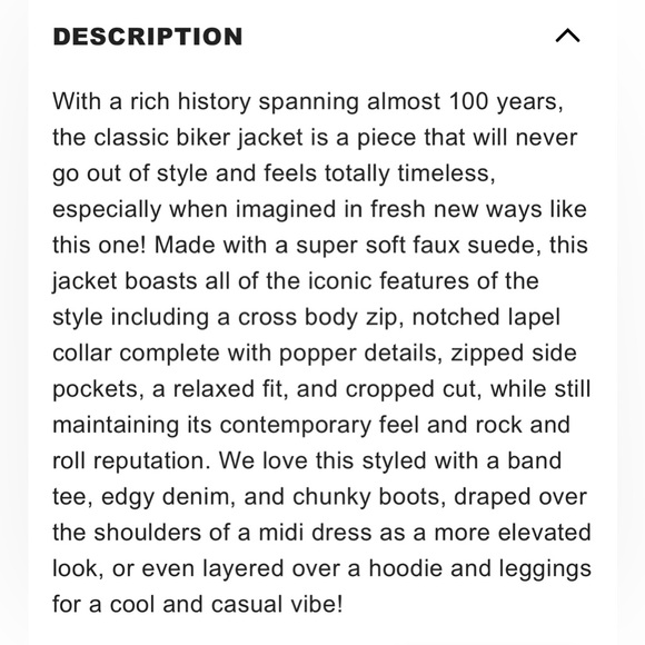 Motorcycle Biker Jacket (Faux Suede) - Picture 9 of 10